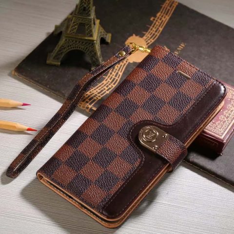 LV iPhone Case with Card Holder for iPhone 11-17 V48