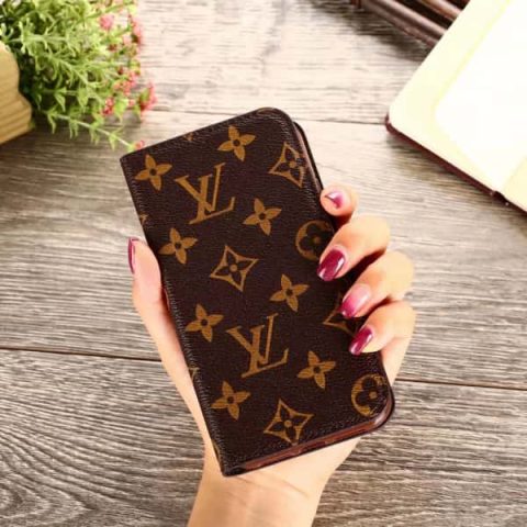 LV iPhone Case with Card Holder for iPhone 17/16/15/14/13/12/11 V60