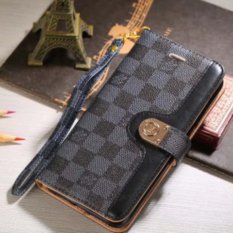 LV iPhone Case with Card Holder for iPhone 11-17 V50