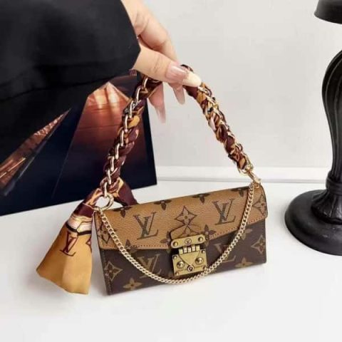 LV iPhone Case with String & Card Holder for iPhone 11-17 LV-143