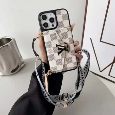 Crossbody LV iPhone Case with Strap & Card Holder for iPhone LV-ZT73-5