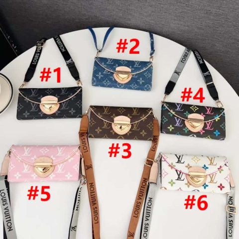 Crossbody LV iPhone Case with Card Holder for iPhone 12-17 LV-161