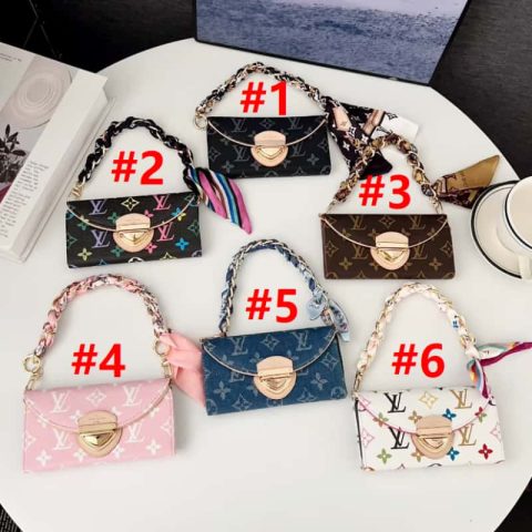 LV iPhone Case with String & Card Holder for iPhone 12-17 LV-160
