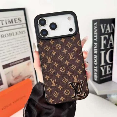 Leather LV iPhone Case for iPhone 11-17 LV-155